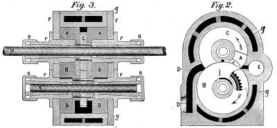 Figs. 2 and 3.&mdash;DETAILS OF HARRINGTON ENGINE.