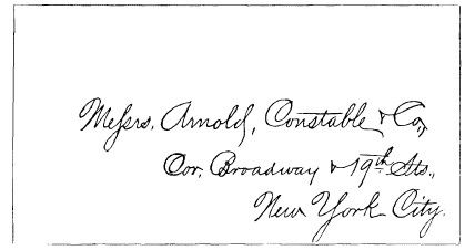 Arnold Constable Envelope