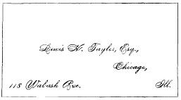 Lewis H. Taylor, Esq., Envelope