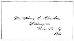Mr. Henry D. Chambers Envelope