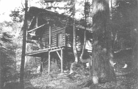 The "House of Dreams Untold"—the log
cabin in the woods at Peterboro where MacDowell composed, and where
most of his later music was written