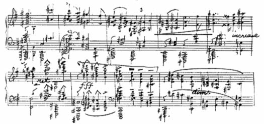 Facsimile of a passage from the original MS. of the
"Keltic" Sonata