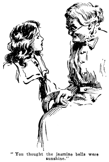 Illustration: "You thought the jasmine bells were sunshine."