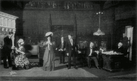 [Photo, from the play, of the Ryder household
as Jefferson is introduced to Miss Green.]
