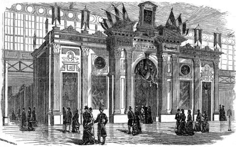 FA&Ccedil;ADE OF THE SPANISH DIVISION, MAIN BUILDING.