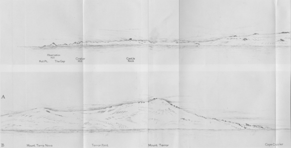 Panorama And Map Of The Winter Journey—Copied at Hut Point by Apsley Cherry-Garrard from a drawing by E. A. Wilson