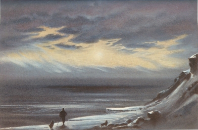 Cape Evans In Winter—E. A. Wilson, del.