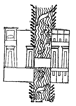 Fig 42.--Canal and bridge, Zarû, Karnak. 