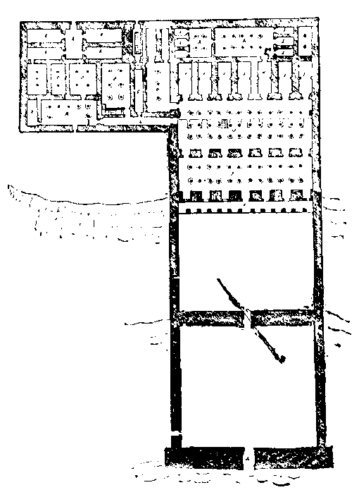Fig 93.--Plan of temple of Seti I., at Abydos. 
