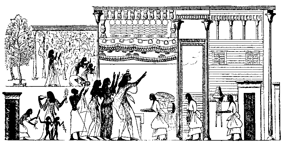 Fig 168.--From a wall-painting, Thebes, Ramesside period. 