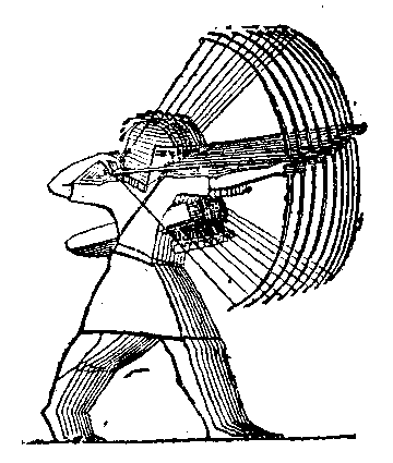 Fig 171.--Archers, as represented on walls of Medinet
Habû. 