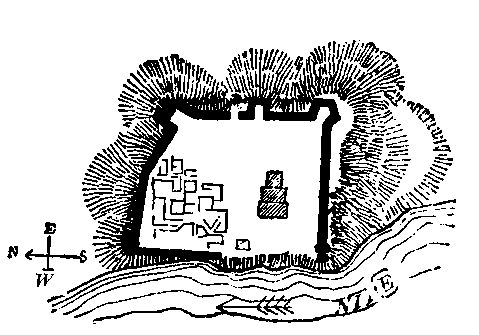 Fig 33.--Plan of walled city at Kom Ombo. 