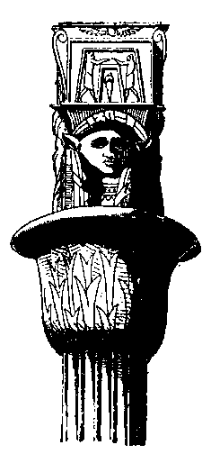 Fig 72.--Campaniform and Hathor-headed capital,
Philae. 