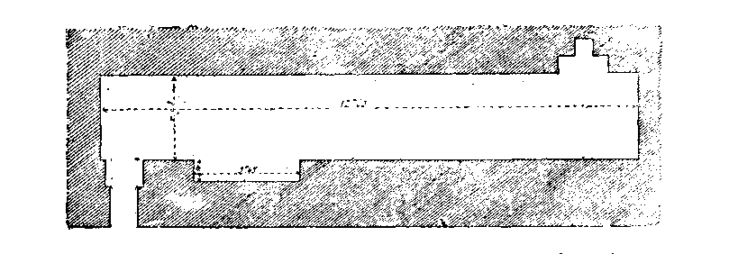 Fig 124.--Plan of chapel in mastaba of the <i>Red
Scribe</i>, Fourth Dynasty, Sakkarah. 