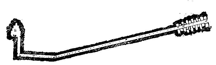 Fig 143.--Section of passage and vault in pyramid of
Med�m. 