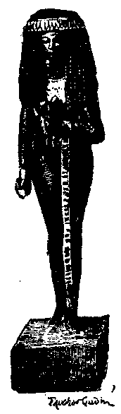 Fig 245.--Wooden statuette of priest, Eighteenth Dynasty. 