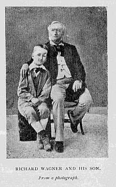 RICHARD WAGNER WITH HIS SON