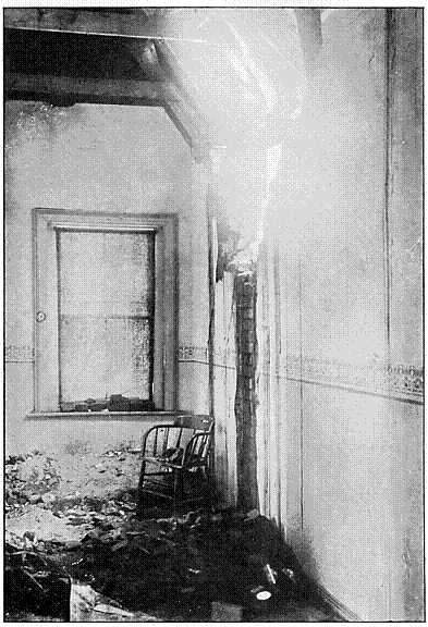 Corridor in the convent where the shell exploded