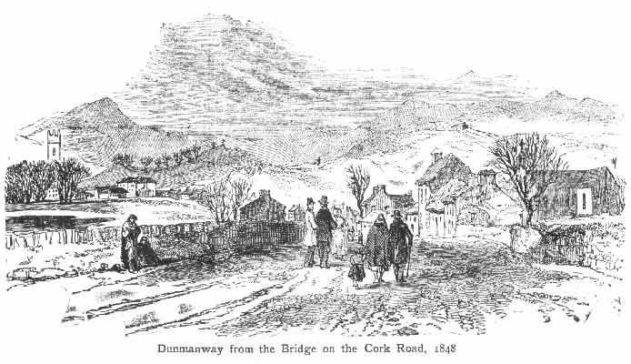 Dunmanway from the Bridge on the Cork Road, 1848