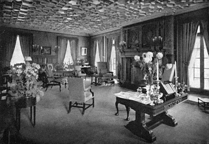THE LIVING-ROOM IN THE C.W. HARKNESS HOUSE AT MORRISTOWN, NEW JERSEY