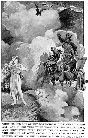 A chariot races towards Prosperpina