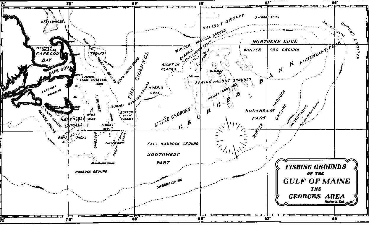 Cape Cod Bay Fishing Chart