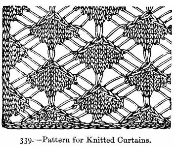 Pattern for Knitted Curtains.] 