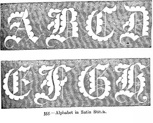 Alphabet in Satin Stitch