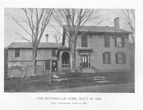 THE BATTENVILLE HOME, BUILT IN 1833.