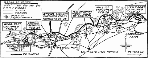 Map of the French Operations in the Champagne