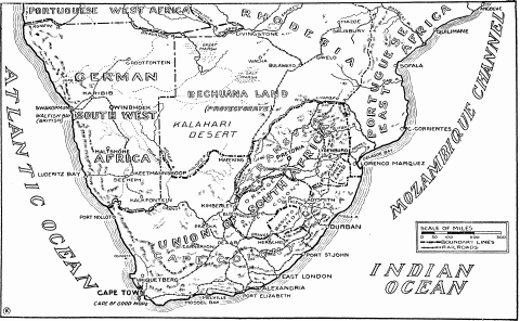 [map of South Africa