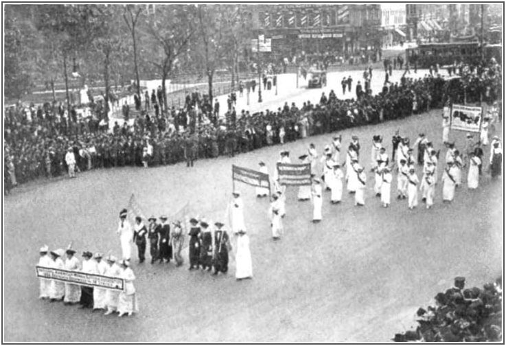 Suffrage parade in Washington