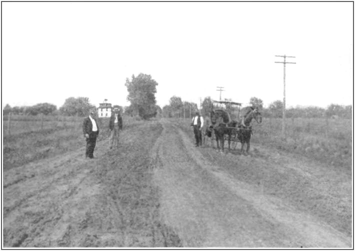 A road in DeKalb, Illinois, before improvements were made