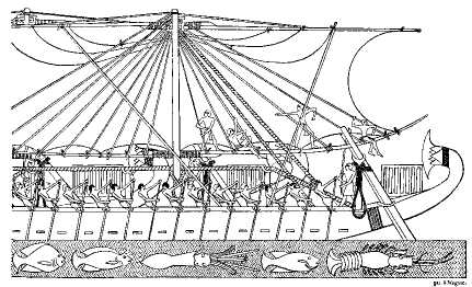 EGYPTIAN SHIP IN THE TIME OF HATASU.