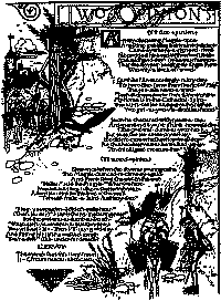 This is a full page illustrated poem depicting the magpie in the poem, with the poem weaving through the pictures.