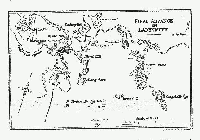 Map of the Final Advance on Ladysmith