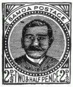 Stamp, "Samoa Postage", 2-1/2 pence