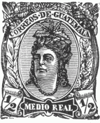 Stamp, "Guatemala", 1/2 real