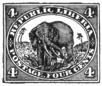 Stamp, "Republic Liberia", 4 cents