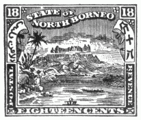 Stamp, "State of North Borneo", 18 cents