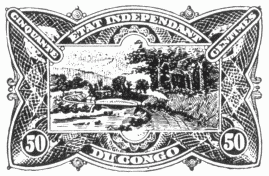 Stamp, "Etat Independant du Congo", 50 centimes