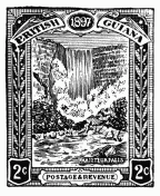 Stamp, "British Guayana", 1897, 2 cents