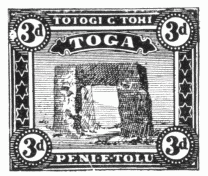 Stamp, "Toga", 3 d.