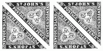 Stamp Arrangement, "Newfoundland", 3 pence