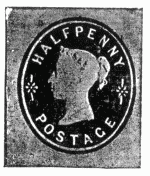 Stamp, "Halfpenny Postage"