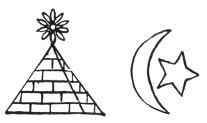 Watermark, Pyramid, Moon and Star