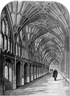PLATE XIII

THE CLOISTERS, GLOUCESTER, SHEWING CARRELLS