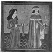 PLATE XXIV

DUKE HUMFREY AND ELEANOR OF GLOUCESTER JOINING THE CONFRATERNITY OF ST.
ALBANS

ANCIENT ROOF OF DUKE HUMFREY’S LIBRARY, SHOWING THE ARMS OF THE
UNIVERSITY AND OF SIR THOMAS BODLEY
