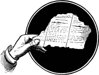 PIECE OF PAPER,
TORN FROM AN OLD NEWSPAPER.