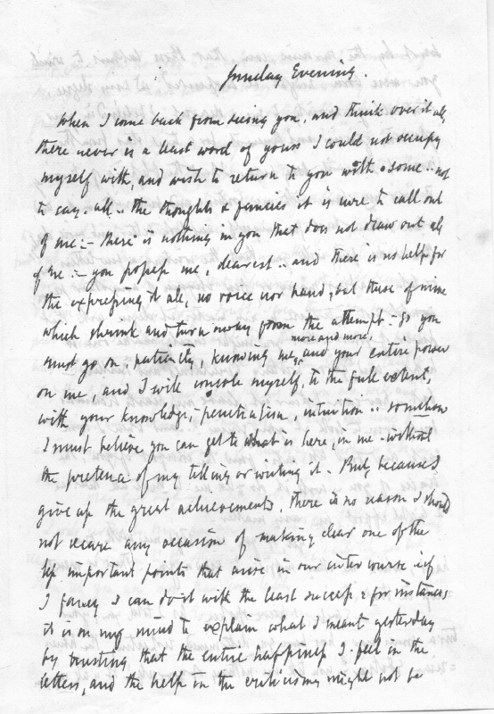 Facsimile of Letter of Robert Browning, Nov. 10, 1845